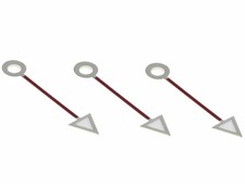 3 GMT 2.5MM HOLE WATCH HAND FOR MOVEMENT ETA 2834-2 2836,2892-2,2893-2 SILVER