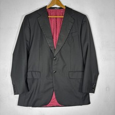 Battistoni Barneys New York Men 42R Black Super 190s Wool Tuxedo Jacket