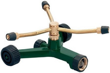 Brass 3-Arm Impact Lawn & Garden Sprinkler - ...