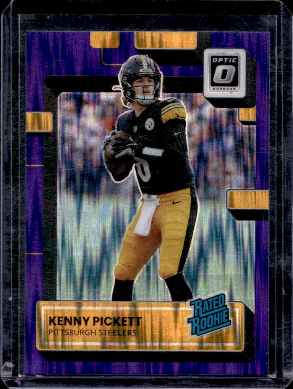 2022 Donruss Optic Kenny Pickett Purple Shock Rated Rookie #201 Steelers