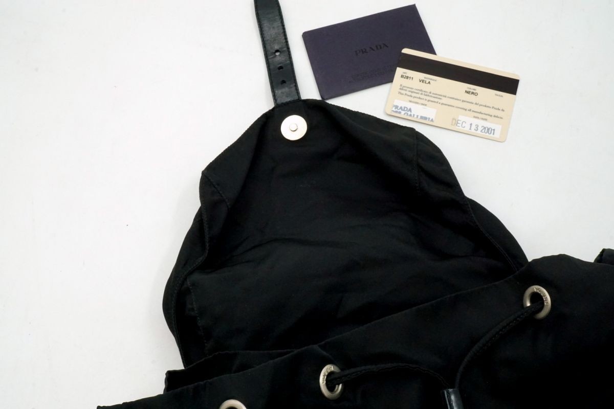 Prada Backpack Tessuto Drawstring Triangle Logo B… - image 7