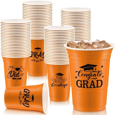 Yinder 48 Pcs Disposable Graduation Party Plastic Cups 16 Oz Graduations