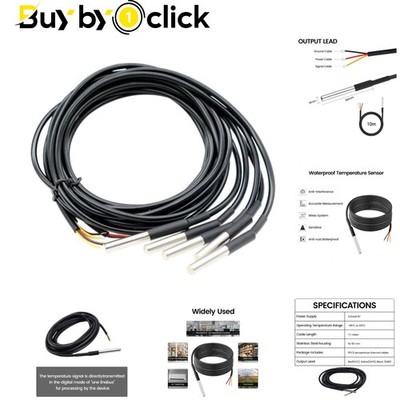 Digitaler Edelstahl Temperatursensor 10m   Kompatibel mit Arduino & Raspberry Pi