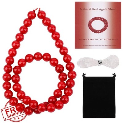 THRELE Red Agate Beads 8mm 15-Inch ~45 pcs