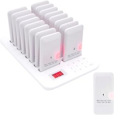 Restaurant 16 Pagers Wireless Calling System TouchKey Display for Food Court