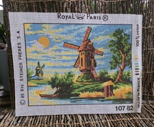 Vintage Royal Paris Needlepoint Canvas 11.5" W 8.75"