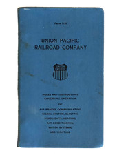 1958 Union Pacific Railroad Rules Book Train Instructions Operation 94 Pages Vtg