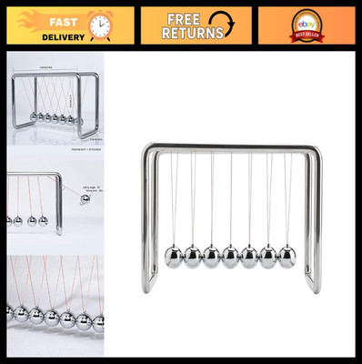 Newton's Cradle Pendulum with 7 Balls - Classic Swing Balance Ball, Desk Toy, Sc
