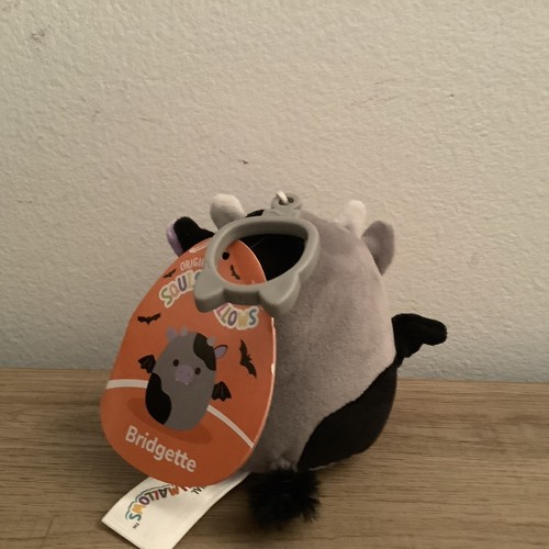 Squishmallow Kellytoy Clip-On Halloween 2024 Bridgette the Cow 3.5" Inch NWT - 第 2/2 張圖片