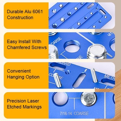 26PCS Nut And Bolt Thread Checker Nut And Bolt Size Gauge 14 Inch And - View #2