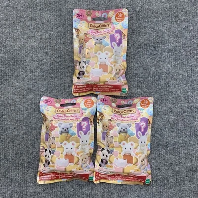 Calico Critters Baby Treats Series Blind Bag Mystery Bag Lot of 3