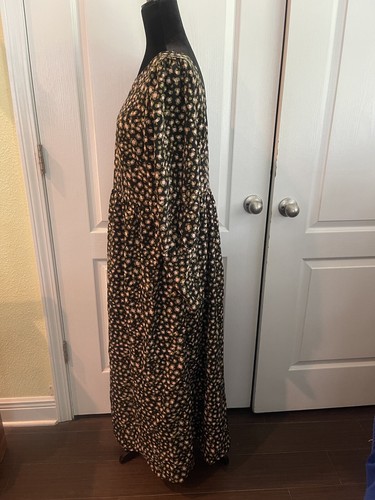 Who What Wear Womens Brown Leopard Print Puff Long Sleeve Dress Size XL - Picture 2 of 9