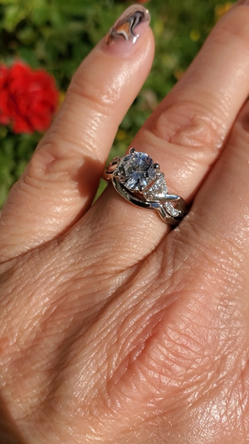 Valina Bridals Simulated Diamond Bridal Set Wedding Engagement Ring Size 6.25 - Video 1 of 1
