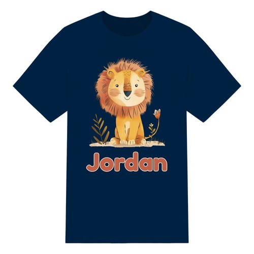Camiseta Personalizada Linda Acuarela León Niños para Niños Niñas Unisex Camiseta Personalizada - Imagen 7 de 10