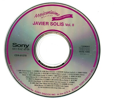 米CD Solis, Javier Mexicanisimo   /00110 Javier Solís – Mexicanísimo – CD (Compilation, Limited