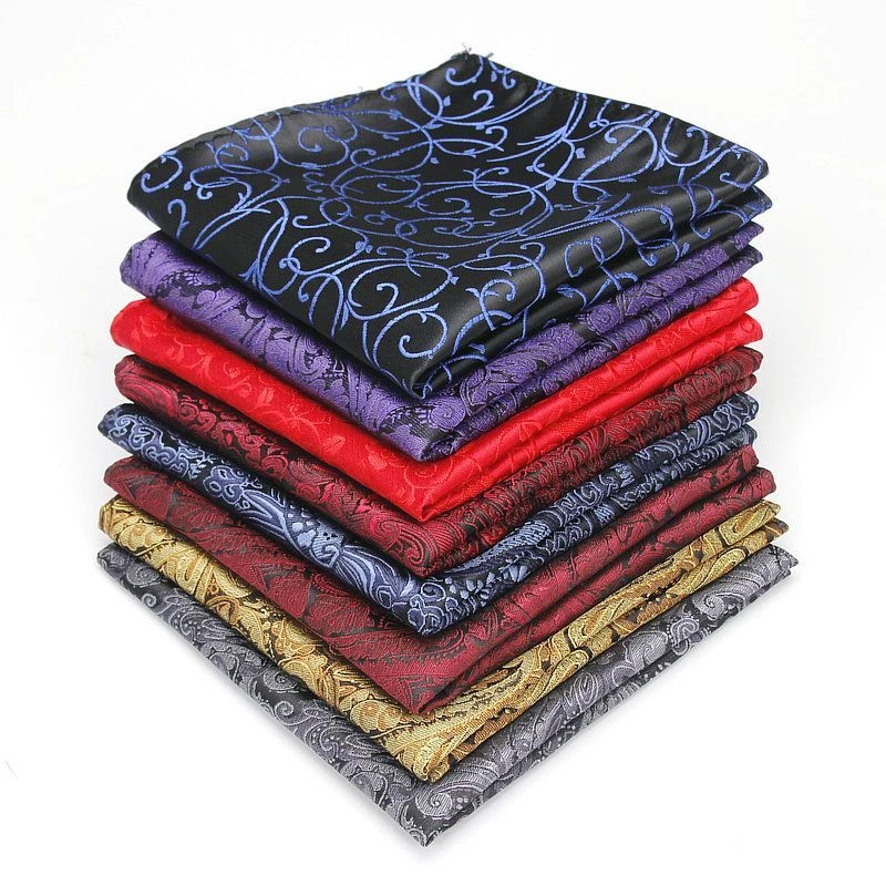 Pañuelos cuadrados de bolsillo con patrón de cachemira para hombres accesorios de moda pañuelo Foto 4 de 4