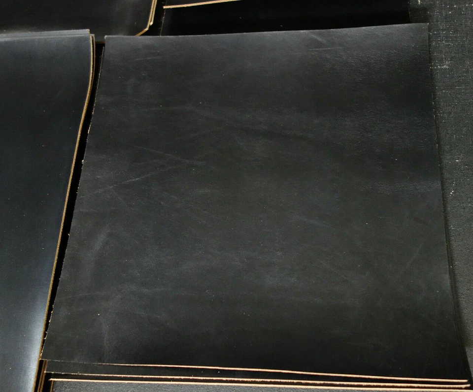 HORWEEN BLACK CHROMEXCEL LEATHER CUTS, VARIOUS SIZES , SELECT YOURS. - Image 3 of 4