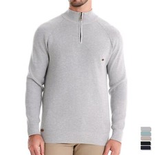 Men's Slim Fit Quarter Zip Sweater Casual Knitted Pullover Warm Sweaters