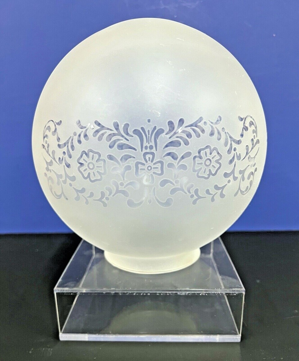 VICTORIAN CLEAR & FROSTED GLASS BALL 8