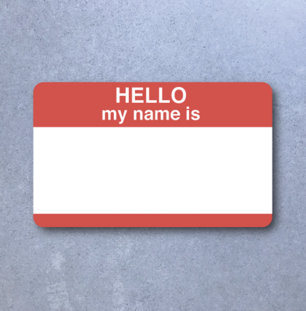 50 RED 'HELLO MY NAME IS' HIGH TACK Blank Graffiti Slaps Pack