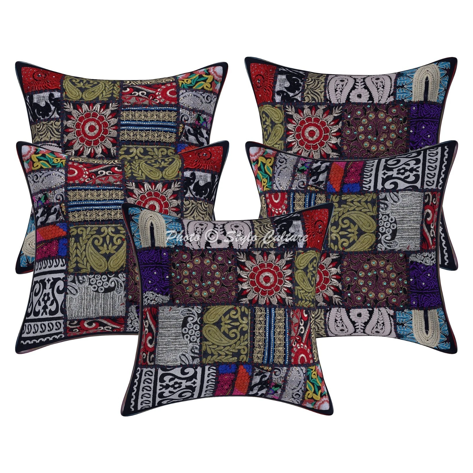 Boho Bohemian Cushion Cover Vintage Patchwork Throw Decor Pillow Cover Case