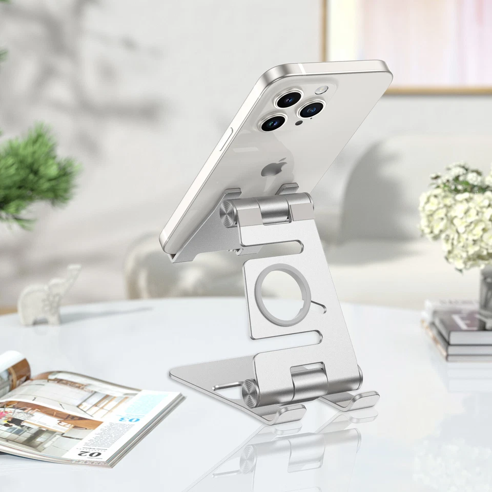 Metal Cell Phone Tablet Stand Desktop Holder Desk Mount Cradle for iPhone iPad - Image 3 of 4