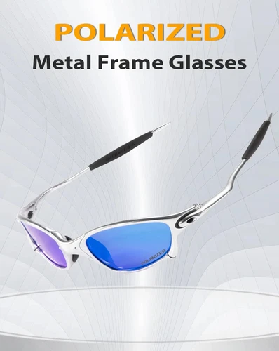 X-Metall Juliat Cyclops Sonnenbrille UV400 Polarisiert Glass Titanium Goggle NEU - Bild 9 von 28