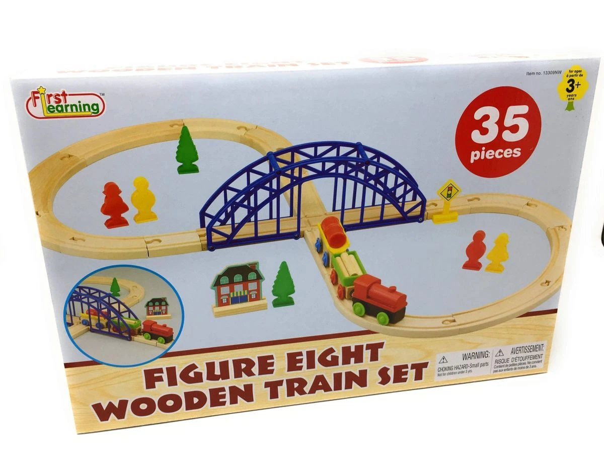 Figure eight wooden train set hotsell