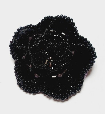Black Color Flower Pin, Hair Clip, Accessories, Artificial Flower Clip ...