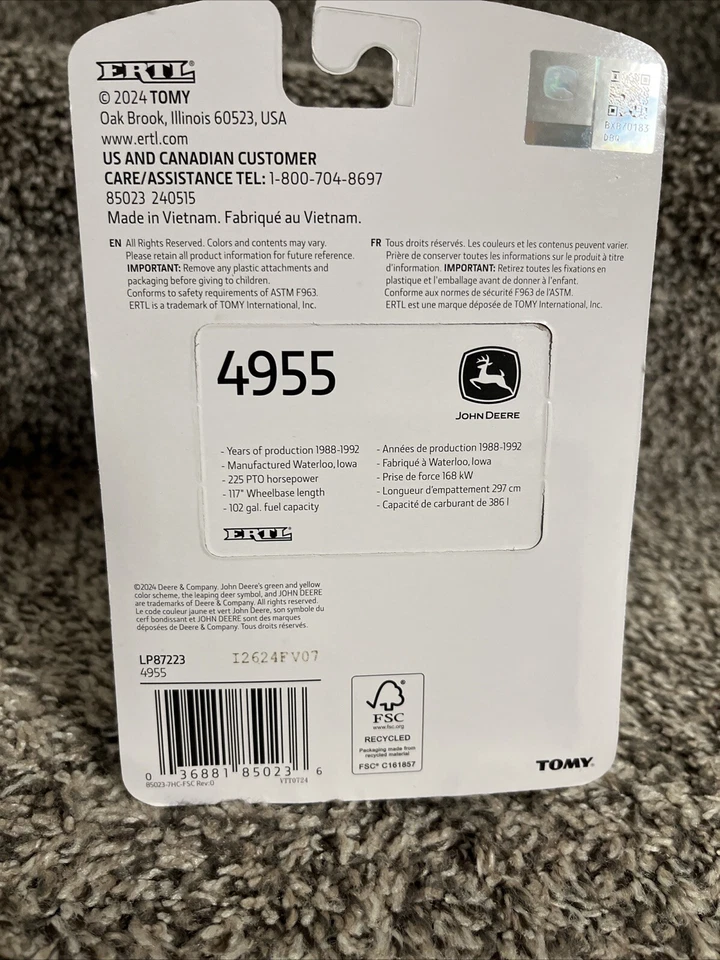 2025 ERTL 1:64 John Deere 4955 Tractor Die Cast NEW!! - Image 3 of 3
