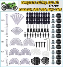 Stainless Steel Screws Complete Fairing Bolts for Kawasaki 2005 2006 Ninja ZX6R