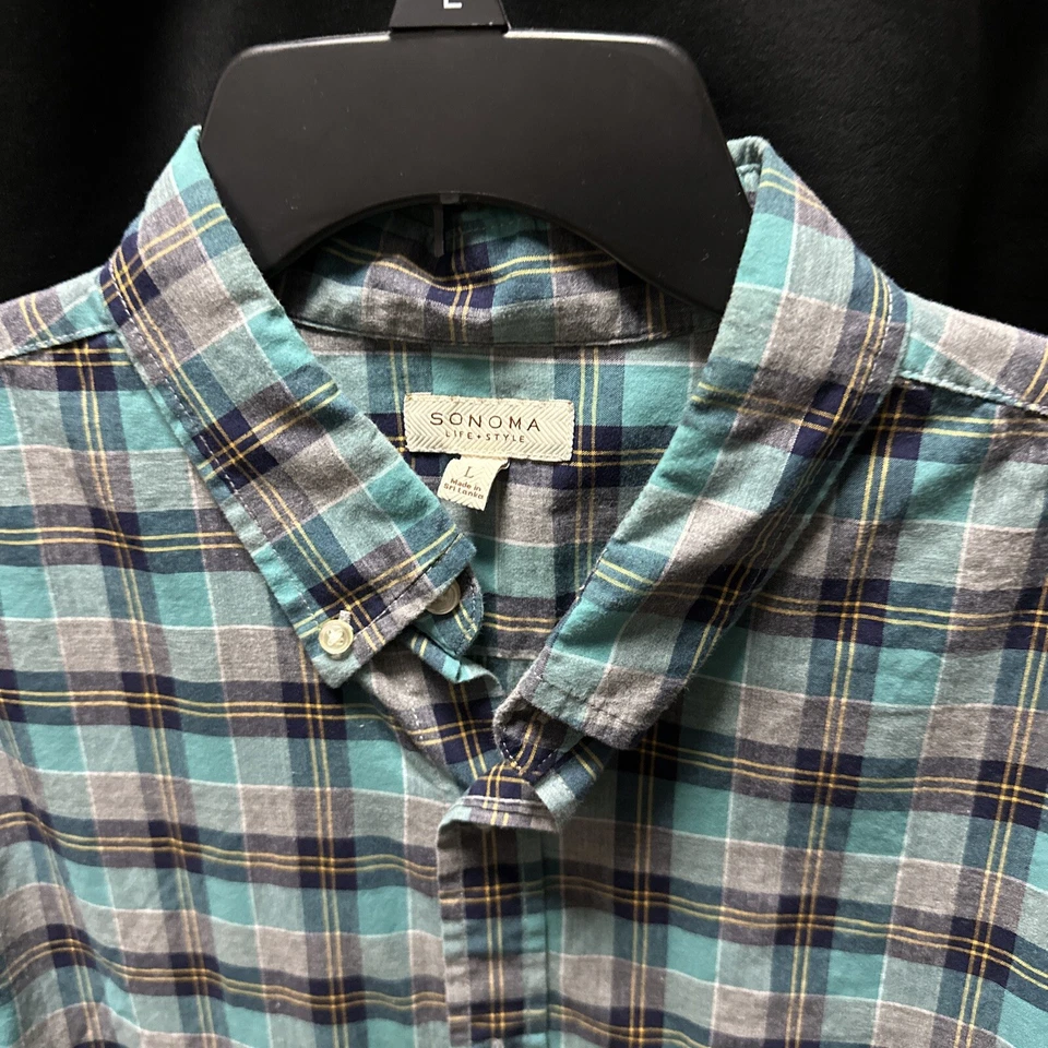 Camisa social masculina Sonoma Lifestyle tamanho G manga longa botão verde - 223205 C - Imagem 4 de 4