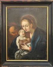 Dipinto antico, olio su tela, Sacra Famiglia, XVII secolo