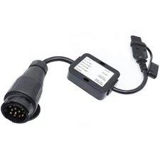 Vehicle to Trailer Light Converter European 13-Pin to USA 4-Way Flat Connector