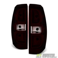 Red Smoke 2007-2013 Chevy Avalanche Tail Lights Lamps Aftermarket Set Left+Right