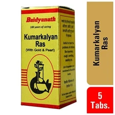 Baidyanath Kumarkalyan Ras with Gold & Pearl 5 tabs, Pack of 4,
