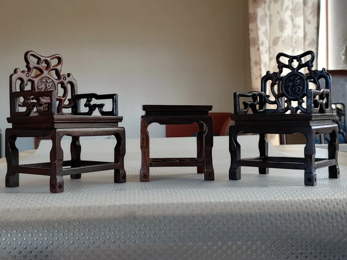 Chinese Suanzhi Wood Model Miniature Furniture Dollhouse Decor