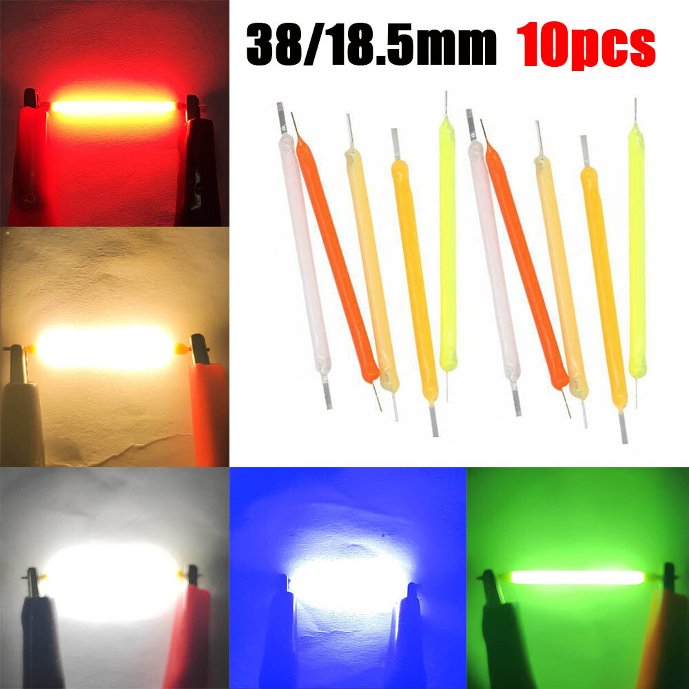 10pcs 3V LED Filament Lamp Light 38/18.5mm For Edison Bulbs Home