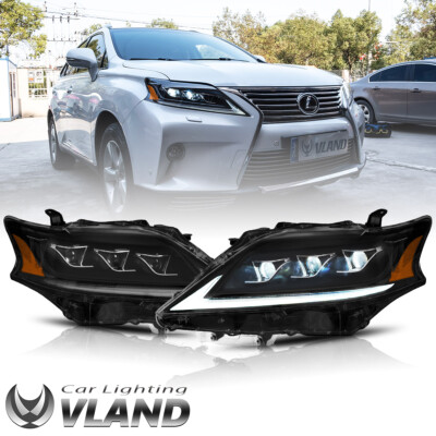 2x VLAND LED Blue DRL Headlights For 2013-2015 2014 Lexus RX350 450h w/Animation