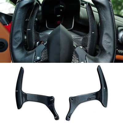 For F430 458 Itali Prepreg Dry Carbon Fiber Paddle Shifters Plain Weave 2Pcs