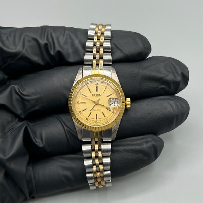 Orion Swiss Made Quartz Wristwatch Gold and Silver Tone