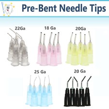 Irrigation Dental Pre Bent Needle Tips For Flow Etch Composite Resin Acid Syring