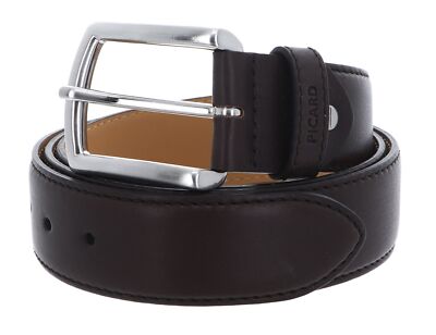 PICARD Authentic 2 Leather Belt W115 Gürtel Cafe dunkelbraun Neu