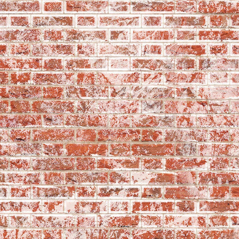 Puppenhaus A3 verwitterter weißer Backstein flämisches Papier/Karte Maßstab 1:12 795a Tumdee