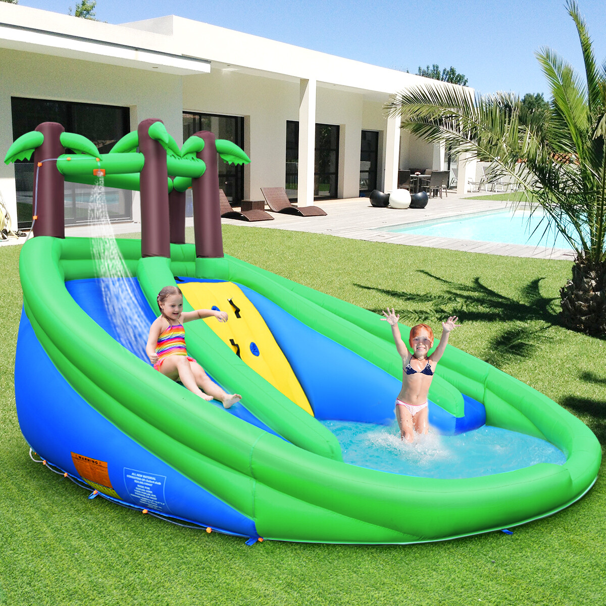 inflatable pool bounce house