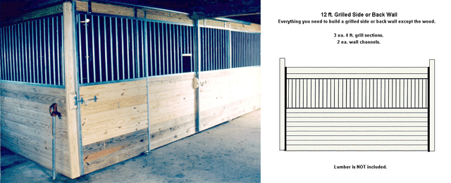 Horse Barn Stall 12 Ft Grill Side Back Galvanized Made In The Usa
