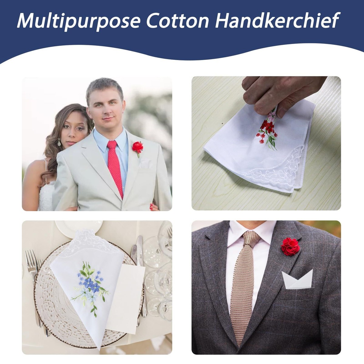 Classic Men Pocket Square Hanky Satin Plain Suit Wedding Party - Foto 10