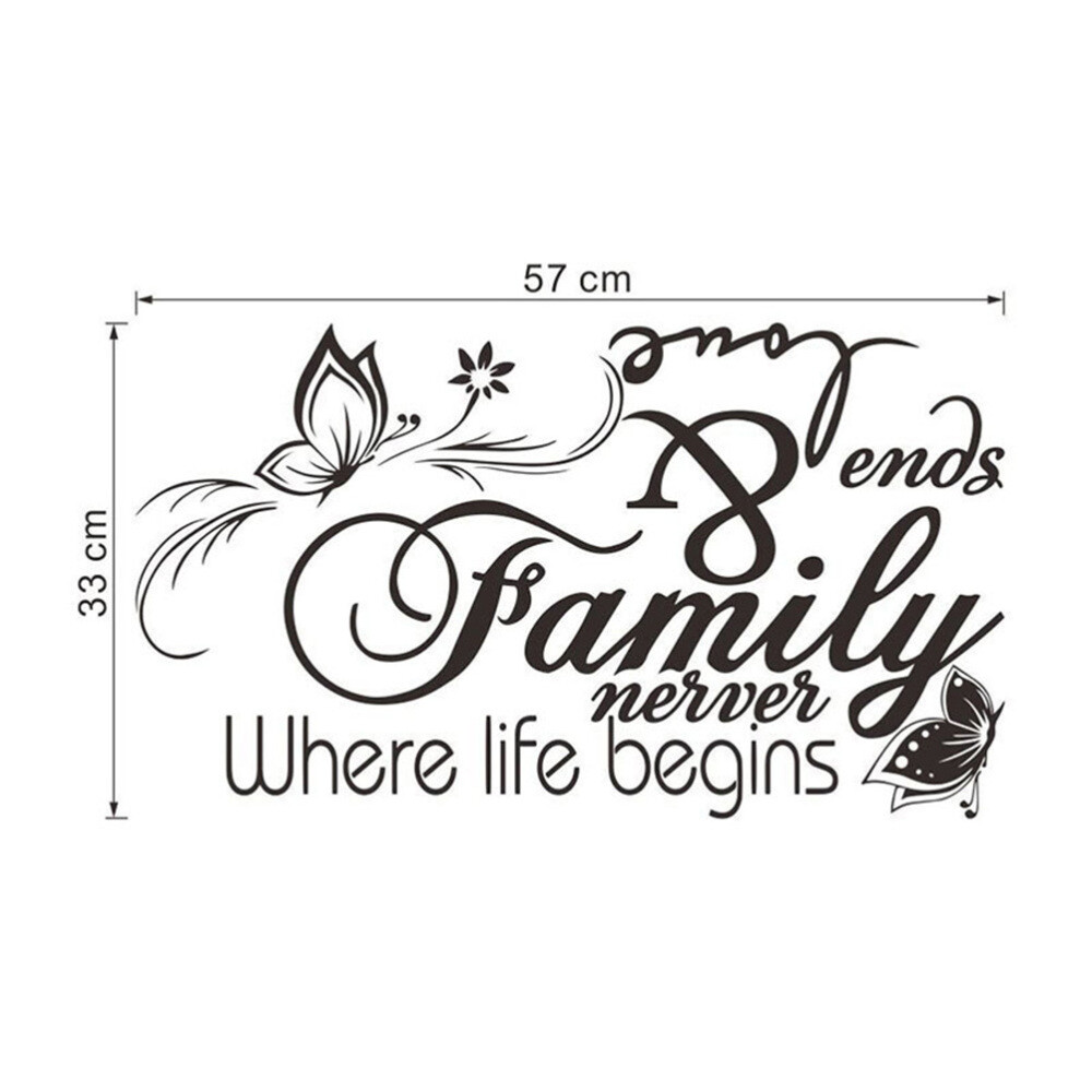 Vinyl Lettering Wall Decal Removable DIY Inspirational Quotes Wall