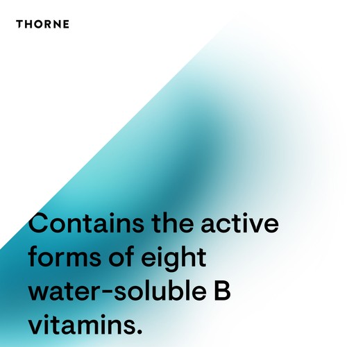 Thorne B-Complex #12 Vitamin B Complex with Active B12 and Folate - 60 Capsules - Picture 5 of 7