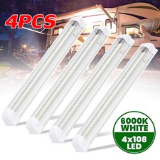 4pcs Bright 108 Leds Ceiling Car Interior Strip Light Bar Lamp Trailer Camper
